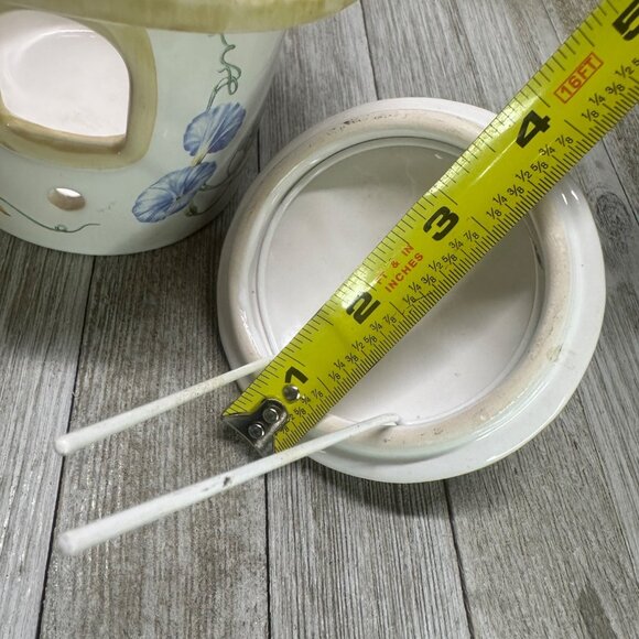 Vtg Teleflora Mushroom Shape Hanging Birdhouse Planter Floral 6.5" Tall Portugal - Picture 14 of 15